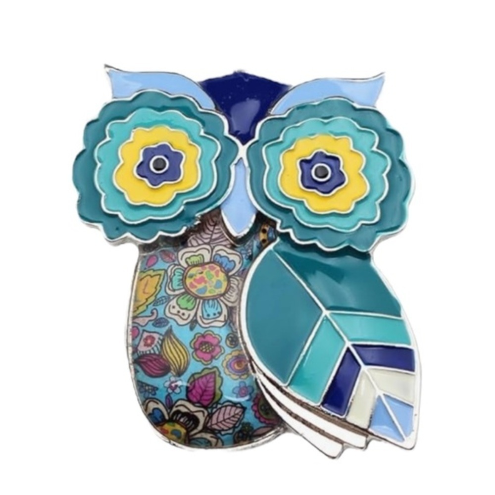 BONSNY Colorful Owl Bag Charm or Key Chain